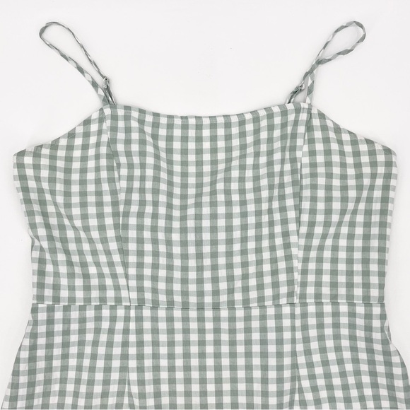Sky & Sparrow Green Gingham Lightweight Open Tie-Back Mini Slip Dress Size XL - Picture 6 of 10